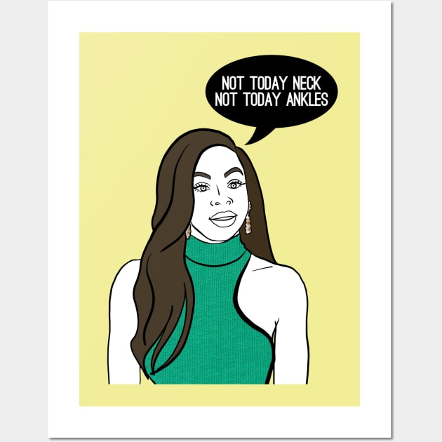 Not today neck Wall Art by Katsillustration